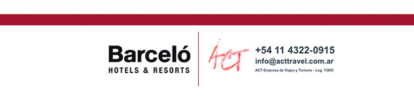 Reserve! +54 11 4322-0915 info@acttravel.com.ar