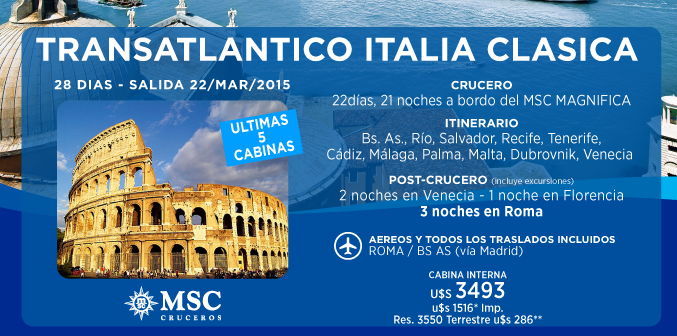 TRANSATLANTICO A ITALIA CLASICA