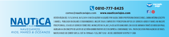 NAUTICA VIAJES - NAVEGAMOS RIOS, MARES & OCEANOS