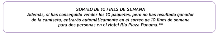 sorteo 10 fines de semana