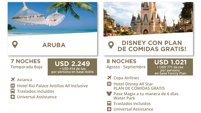 promocion 7 noches en Aruba