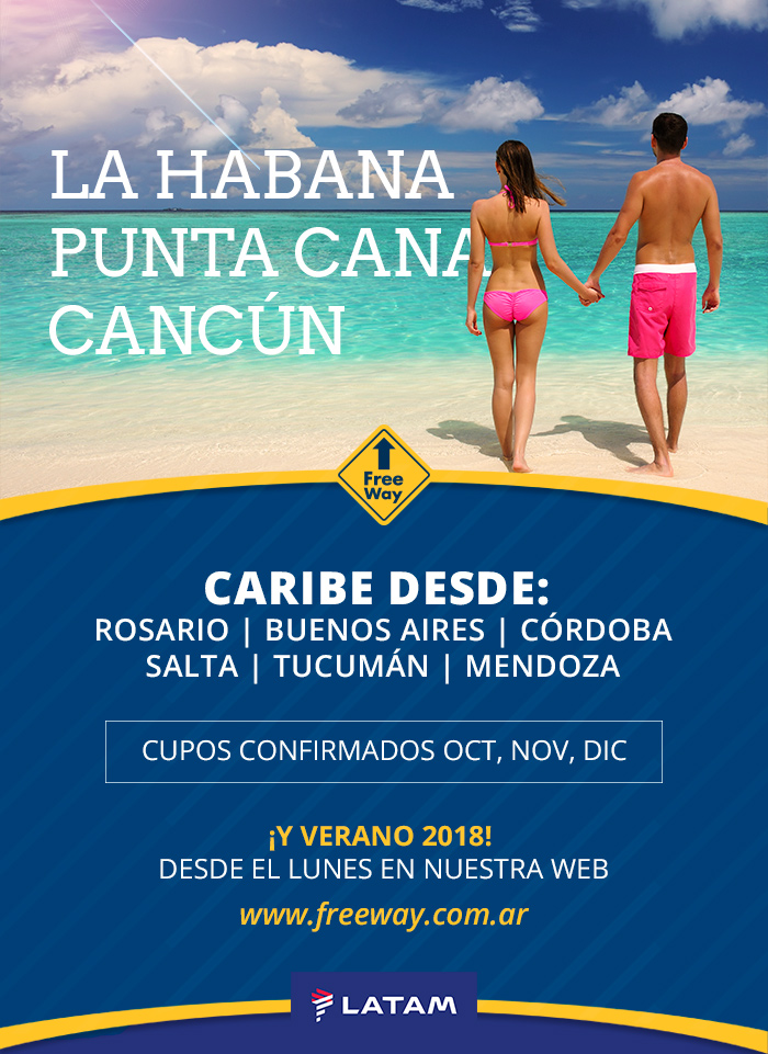 Caribe Cupos OK! Oct, Nov, Dic y Verano 2018 desde todo el país!