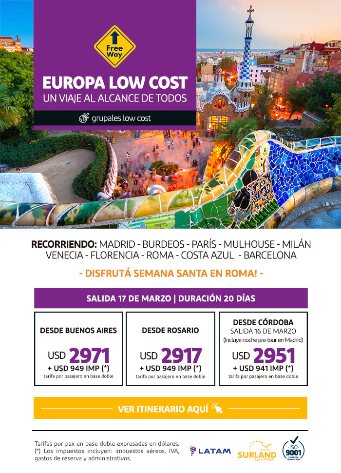 ¡Europa Low Cost! Un viaje al alcance de todos