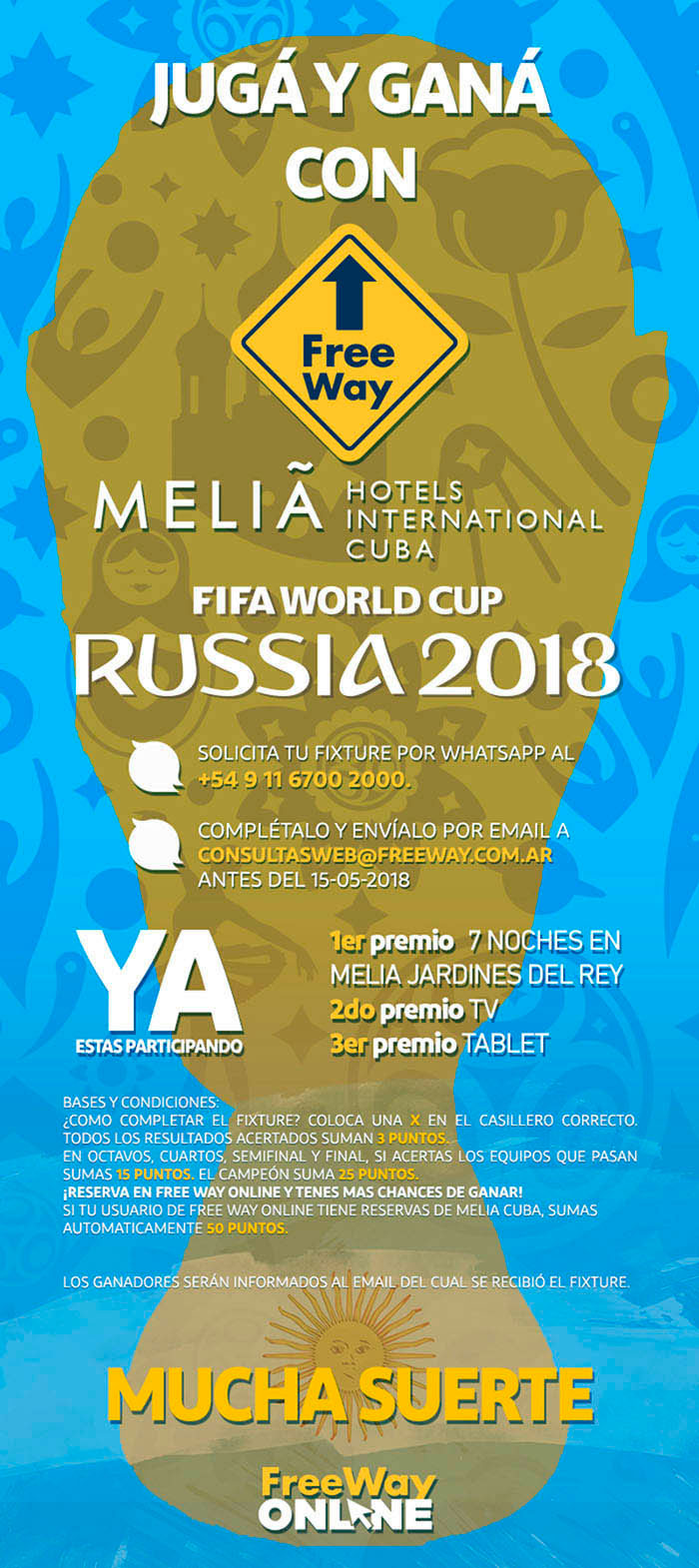¡Concurso Mundial de Russia 2018, participá y ganá!