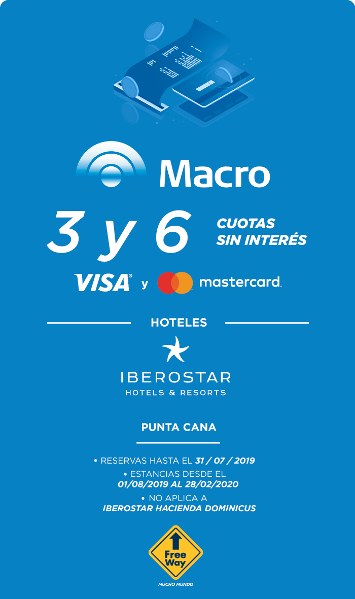 �Iberostar en 6 cuotas sin inter�s con Macro!